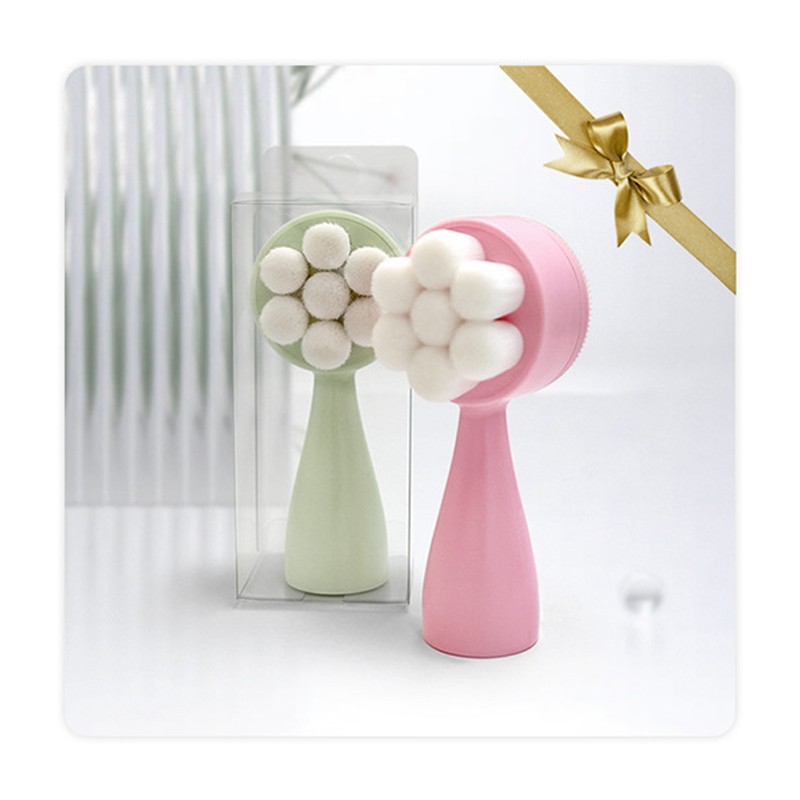3pcs Facial Cleansing Brush Deep Cleansing Exfoliation Removing Blackhead Massaging