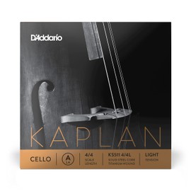 D'Addario Kaplan Cello Single A String, 4/4 Scale, Light Tension, 1-String
