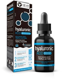 Serum Facial Ácido Hialurónico 30 ml. Serum Hidratante Triple Acción: Hidratación, Reparador, Antiedad. Hidratación Facial Mujer - Vit Vit Cosmeceuticals.