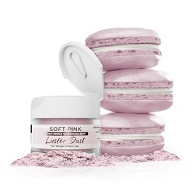 Polvo y pintura comestible Bakelll, 4 g | Polvo comestible LUSTER DUST | Pintura con certificado KOSHER, polvo y polvo | 100% comestible y de grado alimenticio | pasteles, cupcakes, pastel pops, polvo vegano (rosa suave)