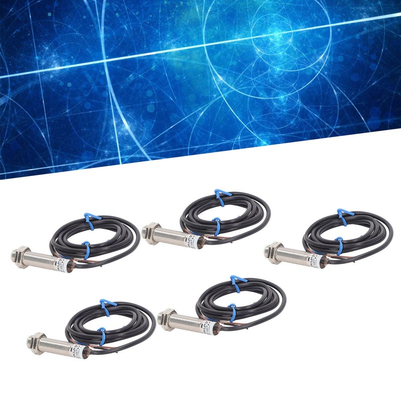 5PCS Inductive Proximity Switch M12 NPN Normally Open Distance Detection