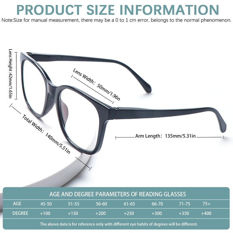 VIDEBLA 4 Pack Progressive Multifocus Reading Glasses for Women Men