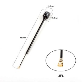 Hglrc LHCP Long Range Antenna FPV Hammer 2.5dBi Mini 5.8G for RC Drone (2pcs Long UFL)