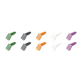 KNIPEX Tools 00 61 10 02 SBA 10 Pc KNIPEXTEND ColorCode Clips (Green, Dark Gray, Orange, White, Violet)