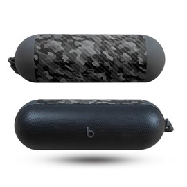 Carbon Fiber Speaker Skin Compatible with Beats Pill (2024) - Black Camo - Premium 3M Vinyl Protective Wrap Decal Cover - Easy to Apply | Crafted in The USA by MightySkins