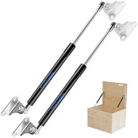 Koaudb 380MM 155N/35LB Gas Struts Heavy Duty with L Mounting Bracket Gas Shock Struts Spring for Basement Door Lid RV Bed TV Cabinet Shed Window Floor Hatch Storage Box Lid, 2PCS (15inch 35LB)