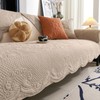 vctops Boho Cotton Quilted Couch Cover Soft Embroidered Sofa Cover