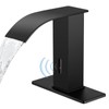 ZHIXINGKX Automatic Motion Sensor Faucet with Waterfall Spout,Stainless Steel Sink
