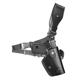 Universal Leather Chest Holster for Glock 17/19/19X/22/43/43X, Taurus G2C/G3C, Sig P220/P226, M&P Shield, 92FS, 1911 and More Full-Size & Compact Pistols, Right Hand