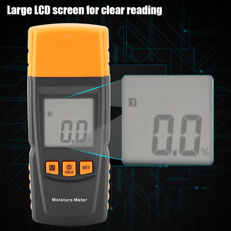 GM605 LCD Display Portable Digital Wood Moisture Meter Humidity Tester
