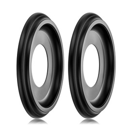 2 Packs Molded Nylon Ceiling Medallion for Light Fixtures and Ceiling Fans,10"OD x 4"ID x 1-2/8 "P (Fits Canopies up to7-1/4") (Black)