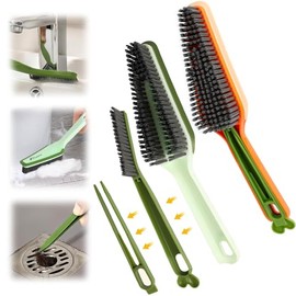 2 x Spaltreinigungsbürste, 4-in-1, multifunktionale Ecken-Reinigungsbürste, Toilettenbürste, Reinigungsbürste für Badezimmer, Haus, Küche, Toilette