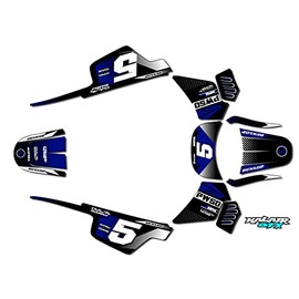 Kalair GFX Graphics Kit for Yamaha PW50 (1980-2022) Turbo Series Blue 9 Mil, 9 Mil - Easy Go