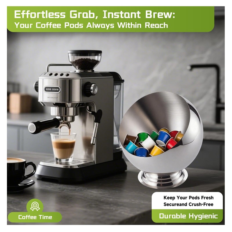 GYYVES Large Capacity Coffee Pod Holder – Stainless Steel Pod