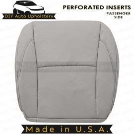 DIY Auto Upholstery 2007 to 2012 For Lexus ES350 Passenger Bottom Leather w/perf Cover Light Gray
