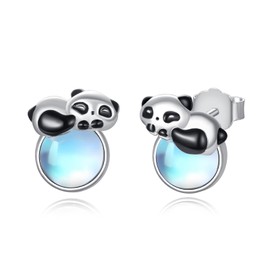 925 Sterling Silver Earrings Hypoallergenic Panda Stud Earrings for Women Cute Animal Jewelry