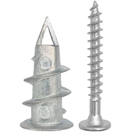 Plasterboard Fixings, Metal Self Drilling Plasterboard Screws Raw Plugs Cavity Wall, Driva Plasterboard Wall Plugs, Heavy Duty Drywall Anchors (20)