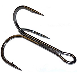 VMC 9650 X-Strong Round Bend Treble Hook 25 Pack - Black Nickel (8(25 Pack))