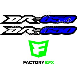Factory EFX DR650 Dr 650 Blue Swingarm Stickers Decals Graphics airbox dirtbike Supermoto