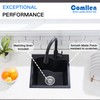 Comllen 16" x 16" Quartz Black Bar Sink Drop in,