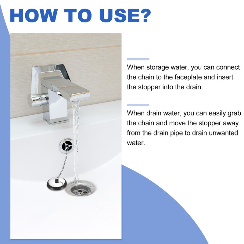 uxcell 1Set 1.69" Bathtub Drain Stopper, Universal Rubber Sink Plug