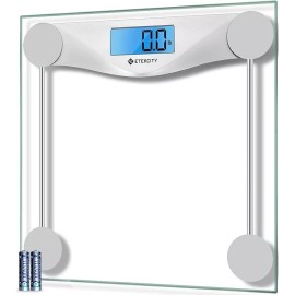 Etekcity Digital Body Weight Bathroom Scale, Large Blue LCD Backlight 400 Pounds