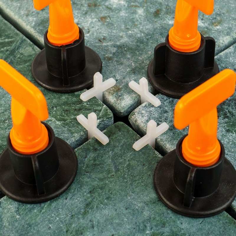 Tile Levelling System, Pack of 100, for 1.5-8 mm Joint