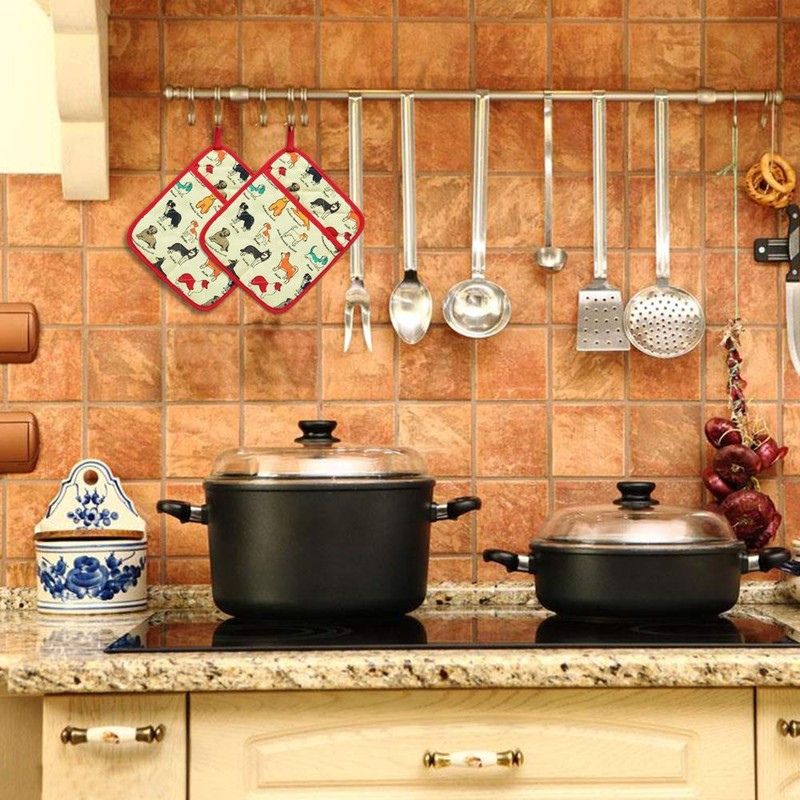 Pot Holders Set of 2 Heat Resistant 480℉ Kitchen 100%