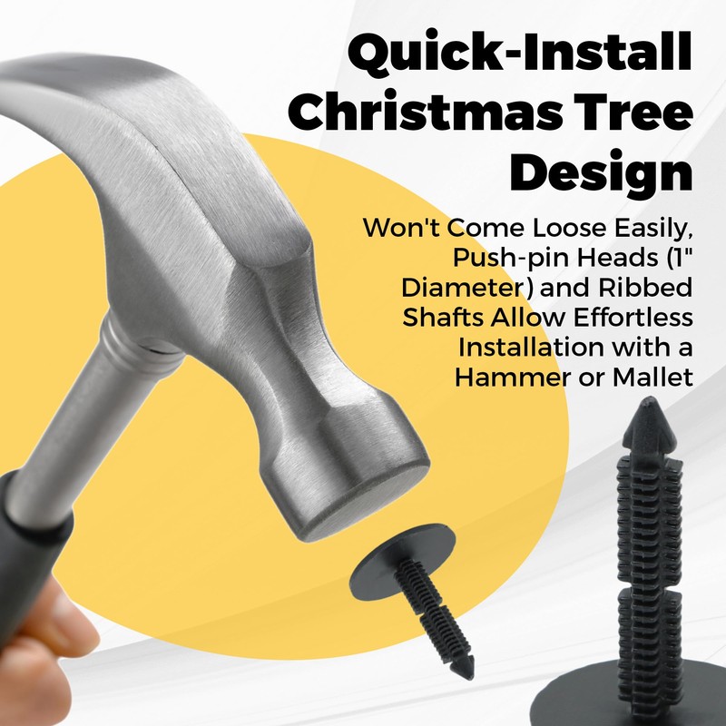 OKQX 150-Pack 1 3/8'' Christmas Tree Vapor Barrier Fasteners -