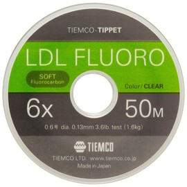 TIEMCO Tippet LDL Fluoro Tippet 6X 0.6 No. 16.9 ft (50 m) 6.2 lbs (2.9 kg) 1.3lb