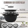 Colanders, 4-1 Colander with Mixing Bowls Set, Strainers for Kitchen,