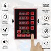 QWORK Kitchen Timer for Cooking, 4 Channel Stainless Steel Commercial