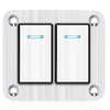 Xhtechnology 2 Gang Aluminum Rocker Switch Panel - 12V/24V Switch