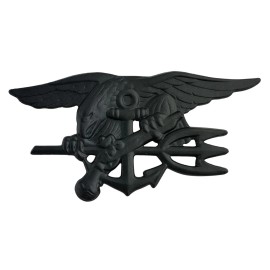 GENUINE U.S. NAVY BADGE: SPECIAL WARFARE - REGULATION BLACK METAL