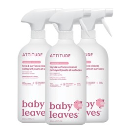 ATTITUDE Toy and Surface Cleaner, EWG Verified, Plant- and Mineral-Based, Vegan Household Products, Unscented, 27.1 Fl Oz (Pack of 3)