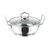 Vinod Cookware Induction Friendly Kadai With Lid Silver 1.5 Litres