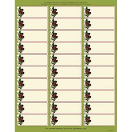 Great Papers! Pinecone Garland 30-Up Address Label, 5 sheets/150 Labels, 1"x2.625" (2014068)