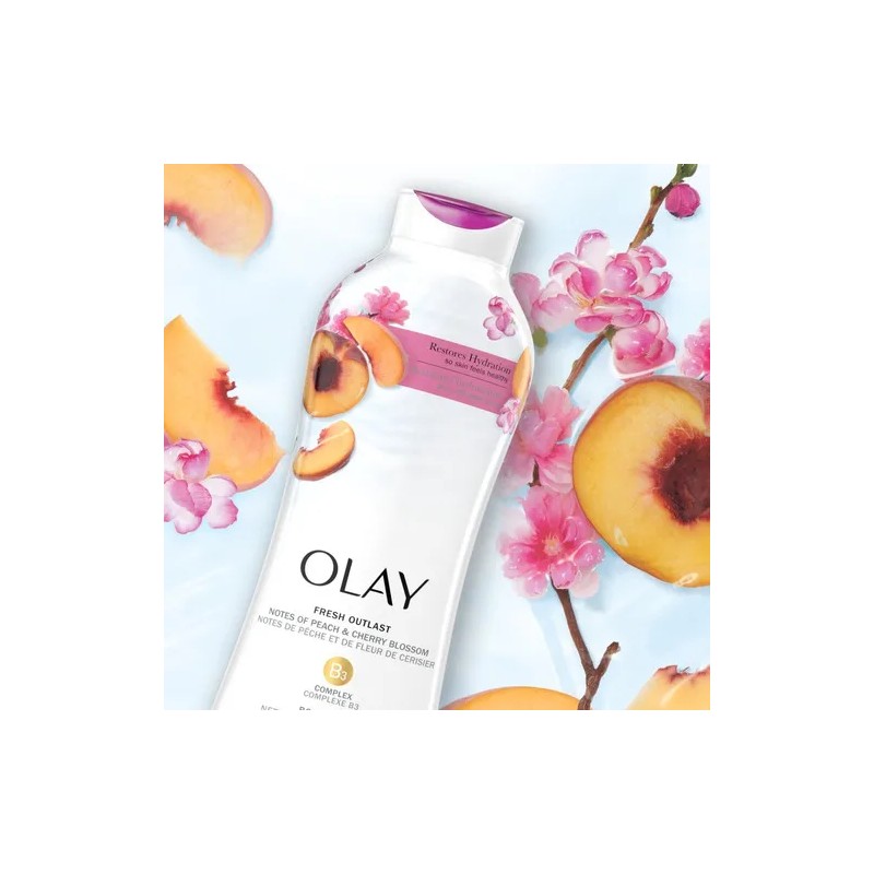 Olay Jabón Líquido Corporal Hidratante Durazno Cerezo 650 Ml