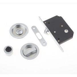 Sliding Door Bathroom Mortice Lock - Satin Chrome