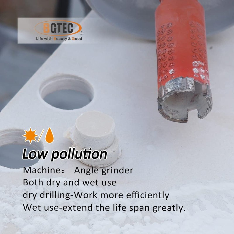 BGTEC Diamond Core Drill Bit,32mm 1-1/4" Granite Laser Welded Hole