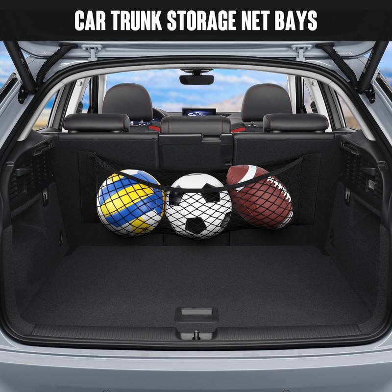 TOBWOLF 2PCS 25x80cm / 9.8x31.5in Mesh Storage Pocket Bag with