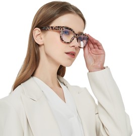 ZXYOO Oversized Reading Glasses for Women,6 Pack Blue Light Blocking Computer Readers Spring hinge（6 pack Mix +1.75）