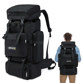 Gkstly 70L Hiking Backpack Large Rucksack for Men Women Waterproof Durable 70 Litre Camping Backpack Water Resistant Daypack Rucksack for Camping Cycling Climbing Walking Mountaineer Outdoor Sports