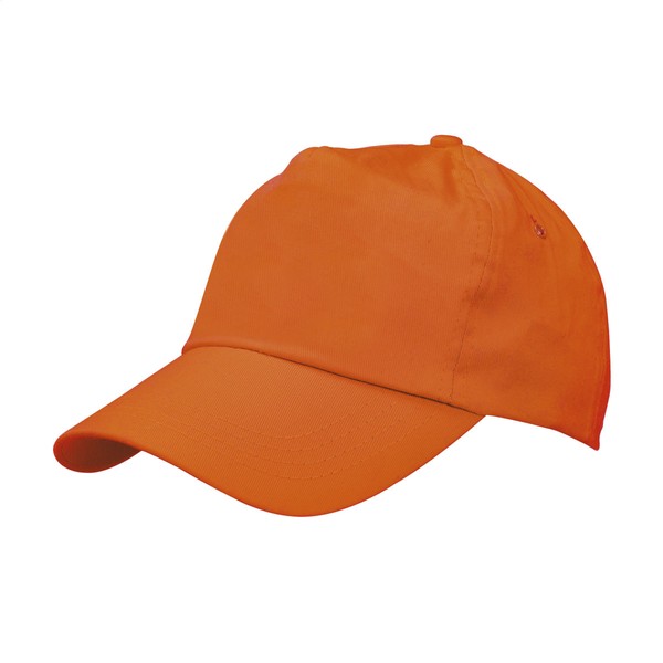 eBuyGB Baseball 100% Cotton Adjustable Adults Unisex One Size 5 Panel Cap Sports Hat, Orange, Pack of 10