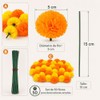 50 Cabezas de Caléndula Artificiales de Seda, Flores Decorativas para
