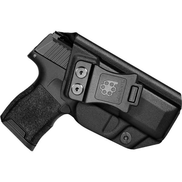 Sig P365 Holster IWB KYDEX Holster Fit: Sig Sauer P365 / P365 SAS / P365X Pistol | Inside Waistband | Adjustable Cant | Made in The USA by Amberide (Black, Right Hand Draw (IWB))