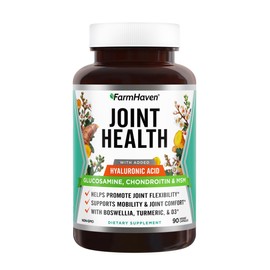 FarmHaven Glucosamine Chondroitin MSM with Boswellia, Turmeric| Added Hyaluronic Acid & Vitamin D3 | Promotes Joint & Muscle Health & Inflammation Response | Non-GMO & Gluten Free | 90 Capsules