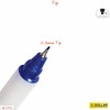 Dollar Wow Fineliner Pens, BLUE, Fine Tip (0.3mm), Pack of
