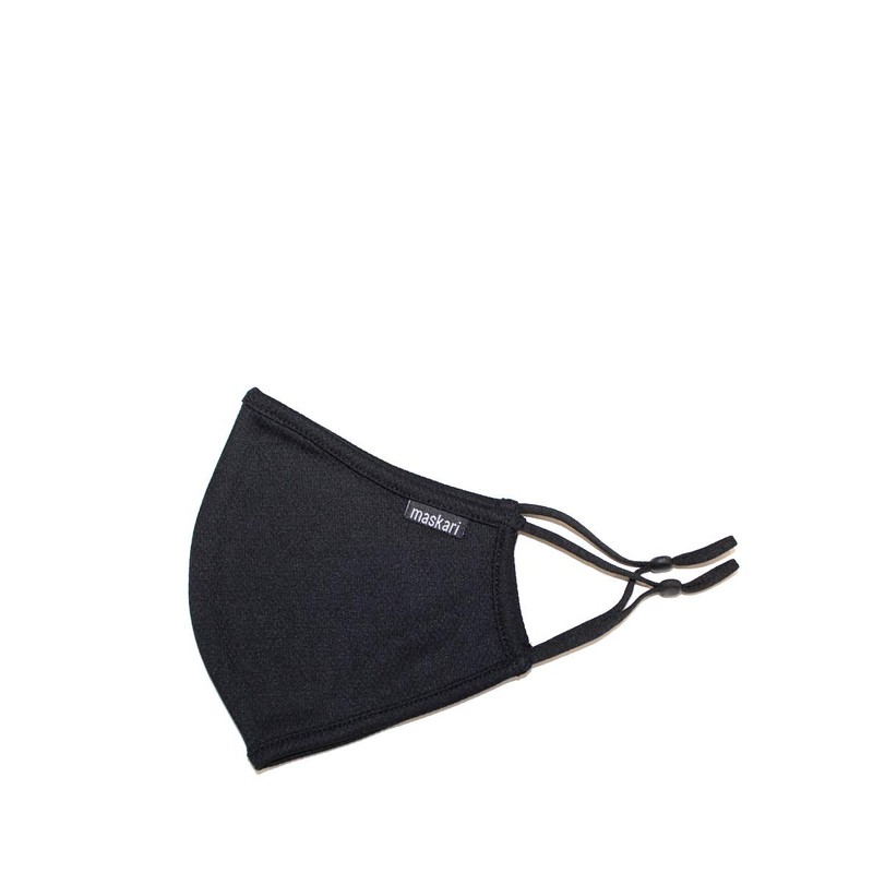 Maskari Black Reusable Face Mask | Washable | 3 Layer