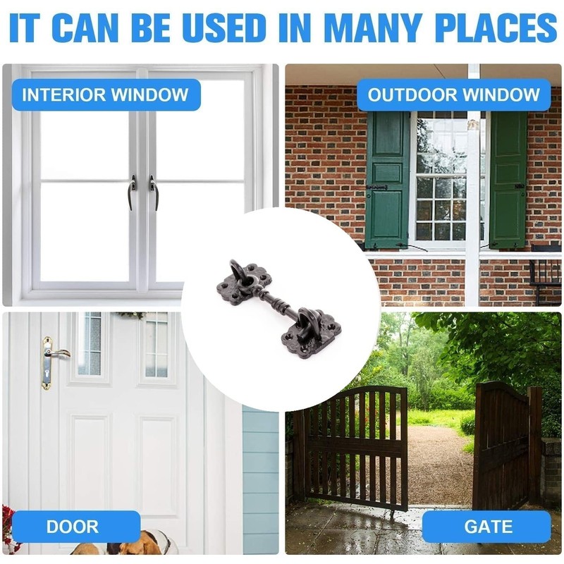 TERF® 100mm Heavy Duty Antique Black Cabin Door Hook and